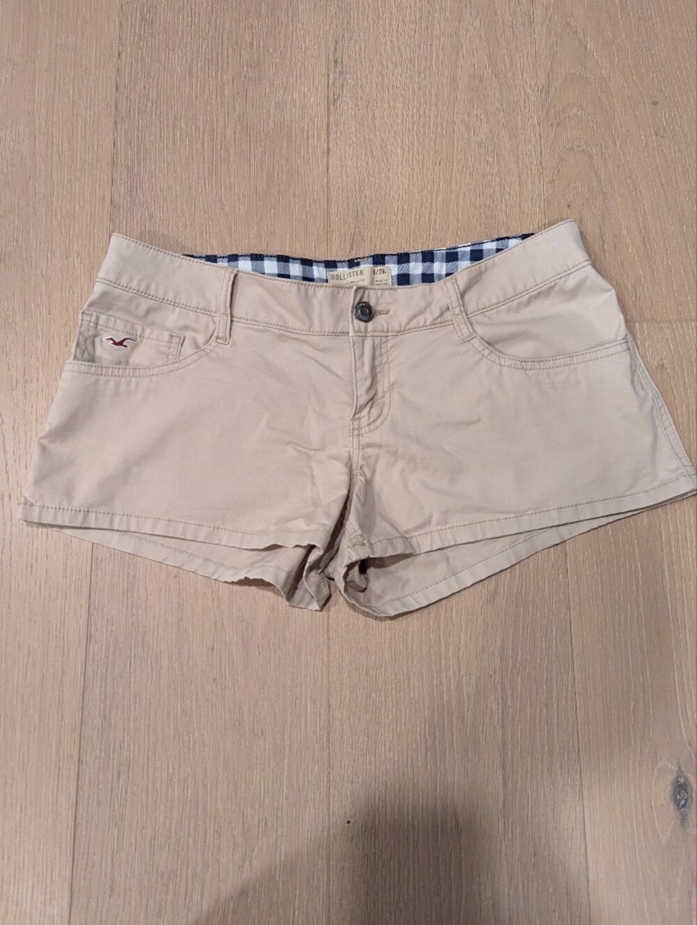 Y2K Style Low Rise Khaki Casual Shorts